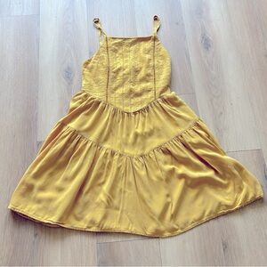 Wild Fable, women’s spaghetti strap, yellow dress, XS, pockets